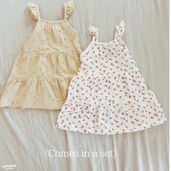 Rabbit Bear Organic Cotton Toddler Dresses - Picture 1 of 11